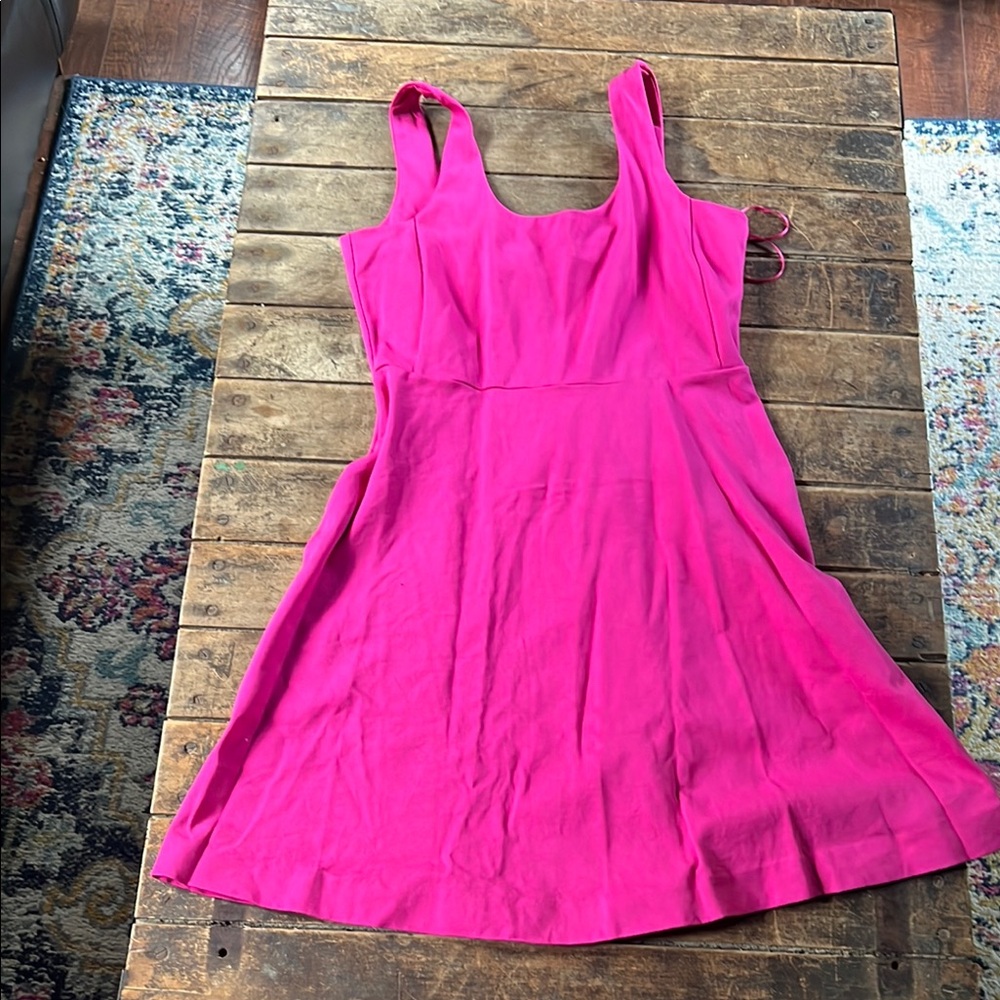 J Crew Women's hot pink  Scoop Neck  tank dress medium